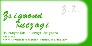 zsigmond kuczogi business card